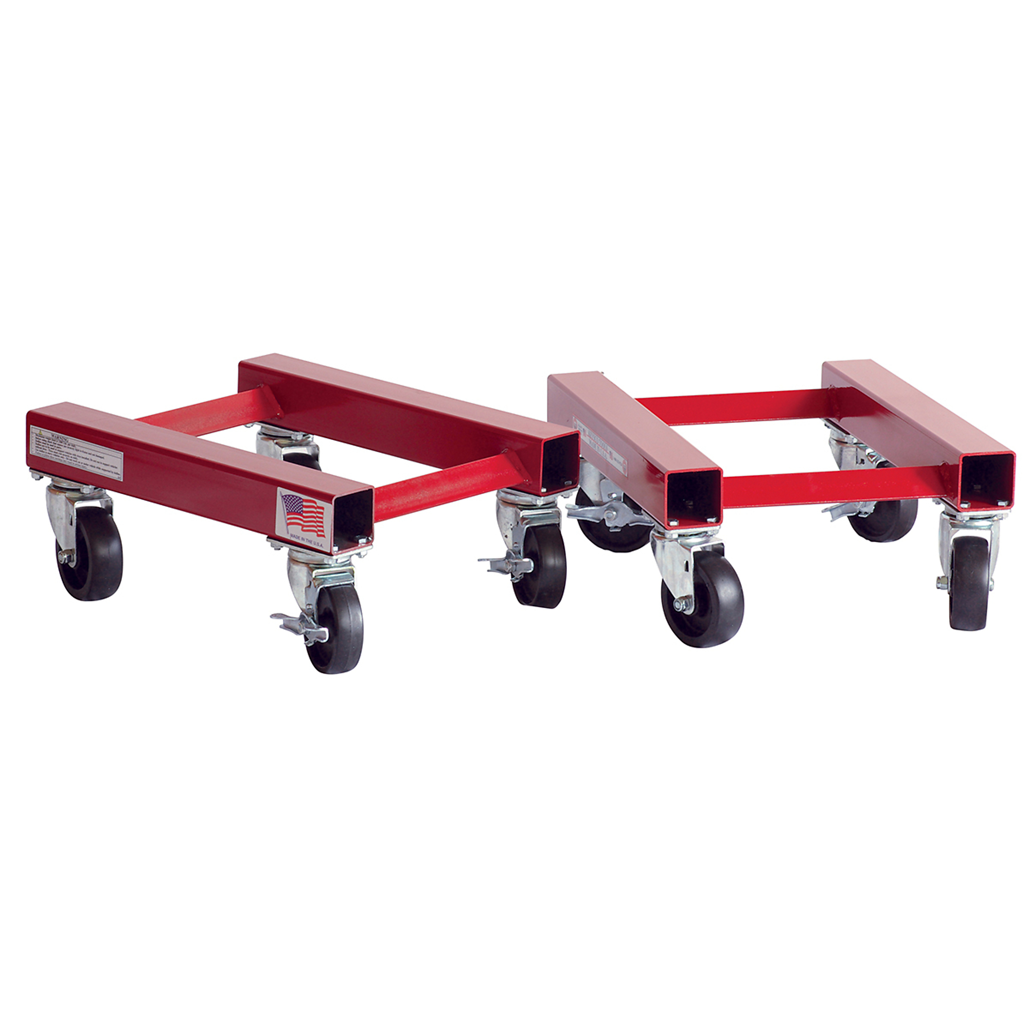 Keysco Wheel Dollies — Heavy duty 1500-Lb. Capacity, Heavy-Duty Steel, 4in. Swivel Rubber Wheels, 2-Pc. Set, Model# 77788